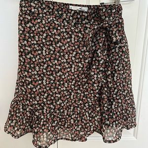 floral wrap skirt